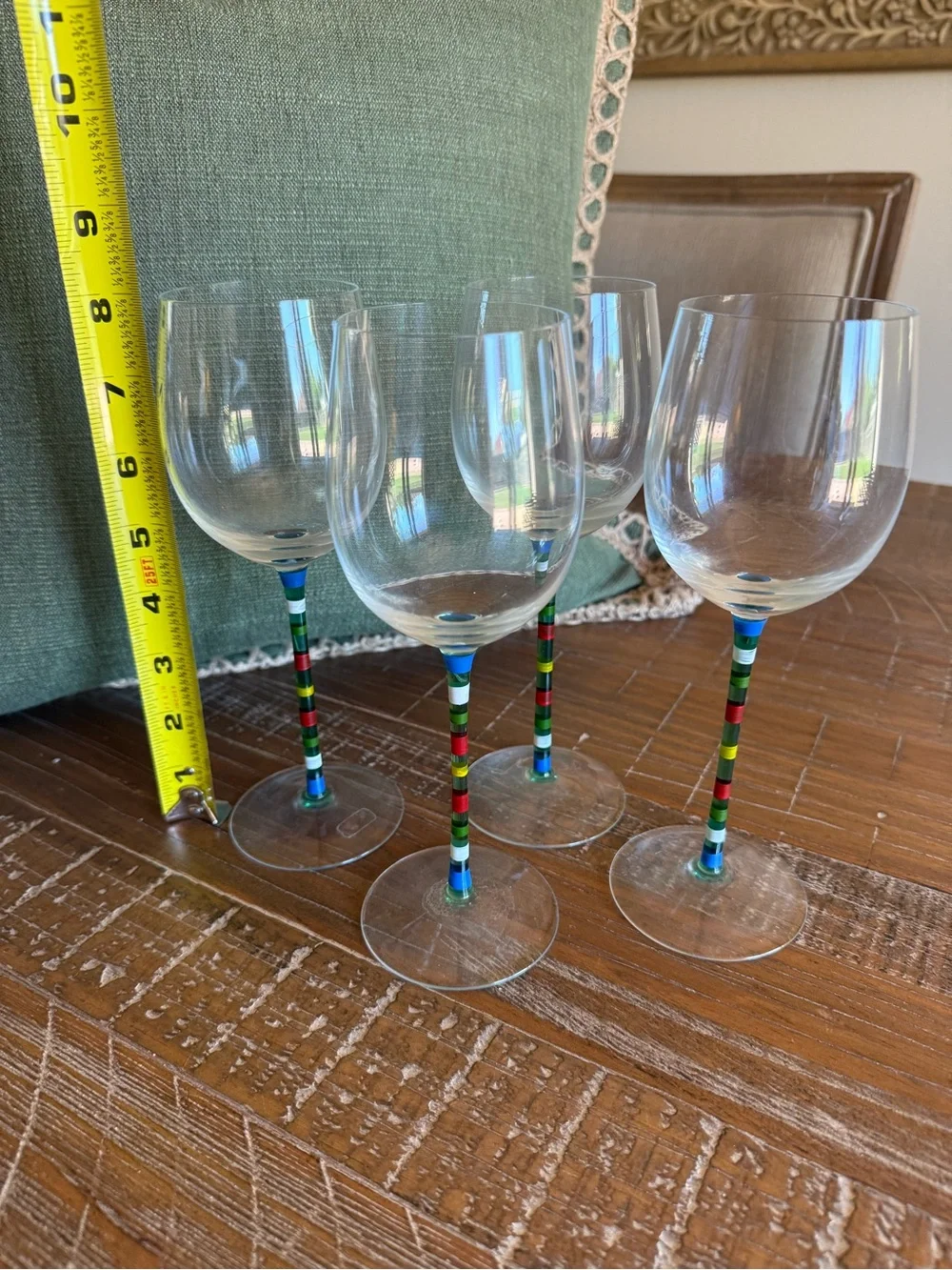 Retired  Crate & Barrel Caprice Wine Glasses - Set of 4 - Multicolor